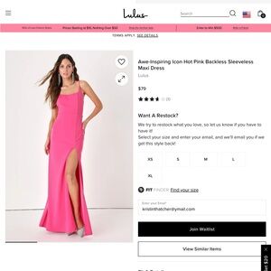 Awe-Inspiring Icon Hot Pink Backless Sleeveless
Maxi Dress